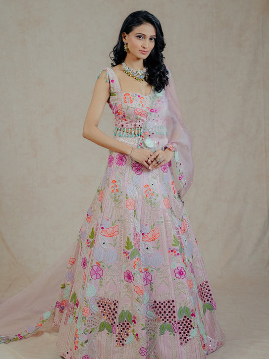 She is Power – Embroidered Raw Silk Lehenga Set